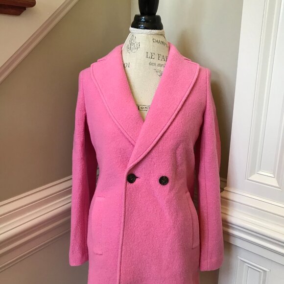 NWT JCrew Daphne Topcoat Coat Womens 10 Pink Italian Boiled Wool BT996 Jacket NE - Picture 6 of 13
